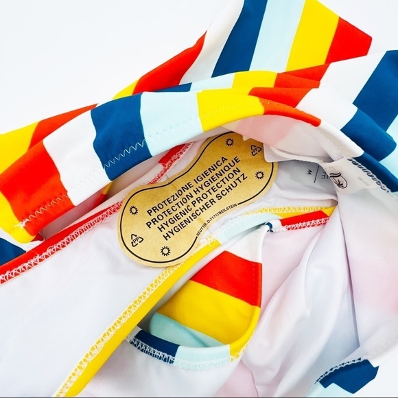 NWT Cupshe Striped High Waist Bikini Swim Bottoms - Picture 6 of 6